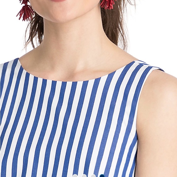 Vineyard Vines Beachcomber Blue Stripe Bow Back Dress Women’s size 6 - Picture 11 of 12